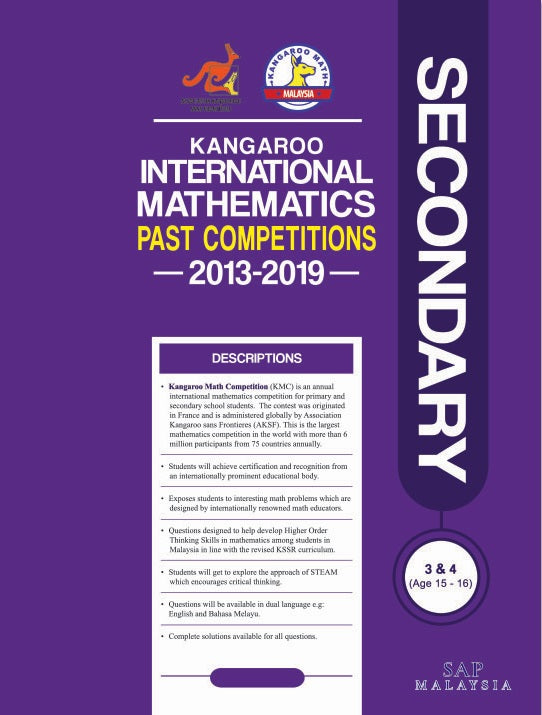 Kangaroo International Mathematics Past Competition (2013-2019) Secondary Junior Supply