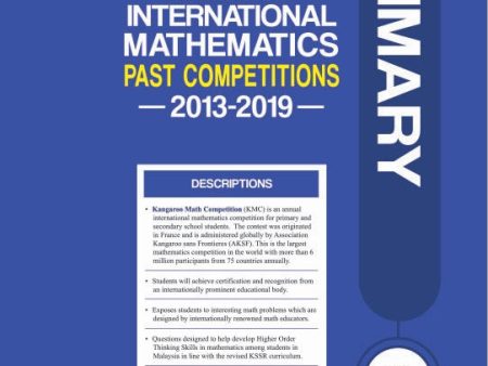 Kangaroo International Mathematics Past Competition (2013-2019) Primary Benjamin Cheap